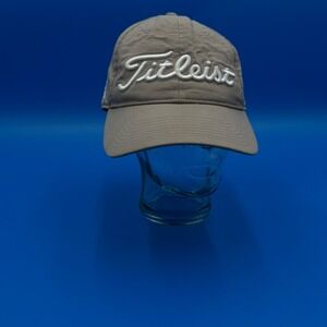 Titleist Pro V1 Golf Cap Hat Tan Adjustable Strap Embroidered Logo